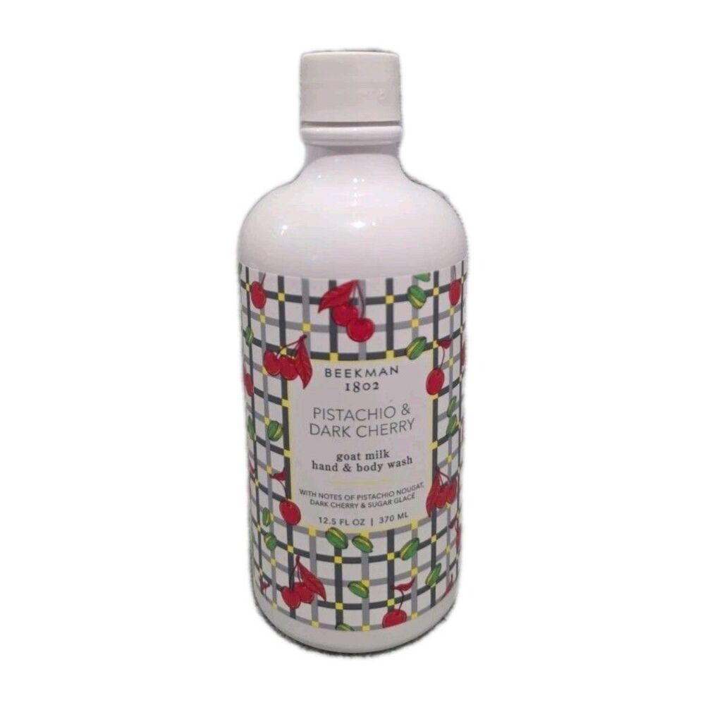 BEEKMAN 1802 PISTACHIO & DARK CHERRY HAND & BODY WASH 12.5 oz